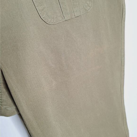 Sundance Cargo Pants 12P Petite Khaki Mid Rise Stretch Cotton Pockets Utility - Picture 6 of 10